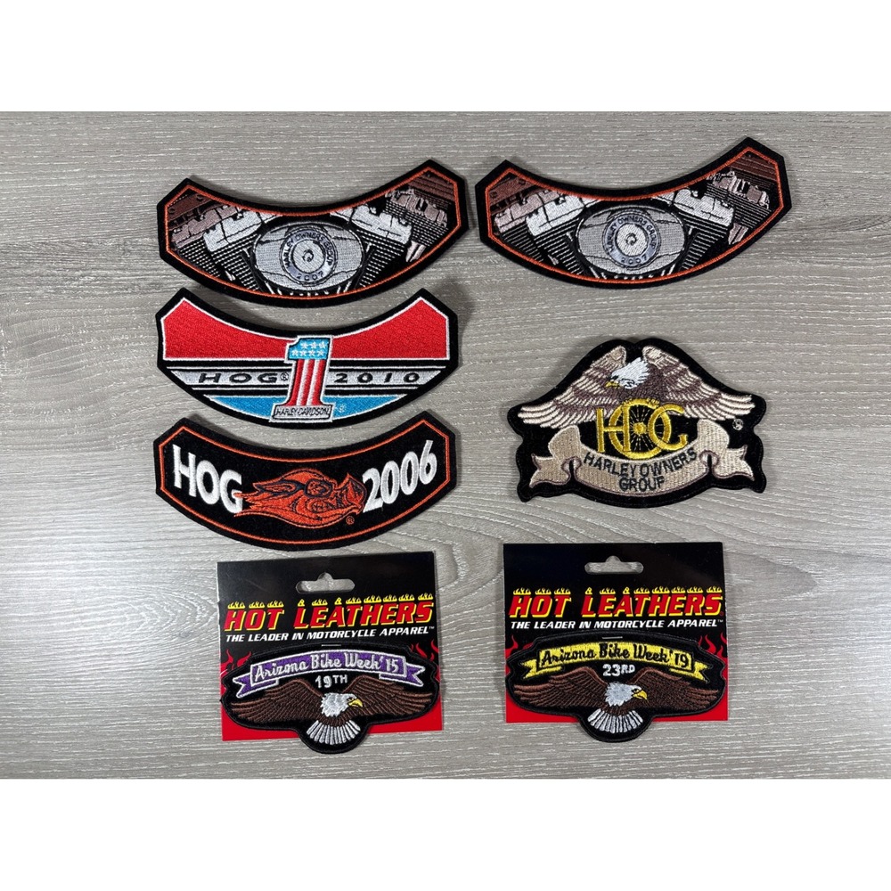 Harley Davidson HOG Patch Lot Arizona Bike Week‎ Hot Leathers Rocker Eagle 7pc